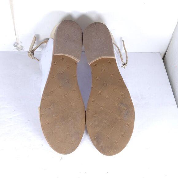 Jack Rogers Women's Daphne US8,5M Rose Gold Leather Ankle Strap Flats Sandals - Picture 13 of 14